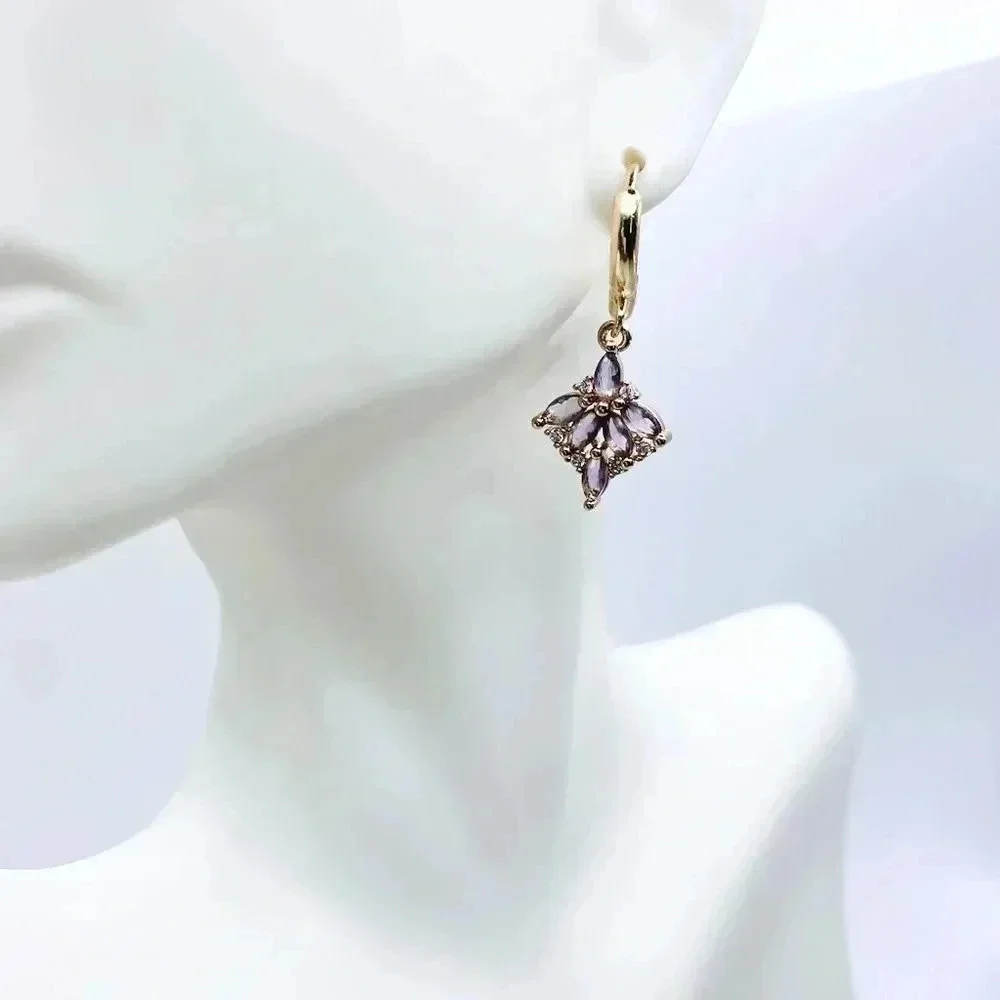 Drop Leaves Earrings Gold Plated